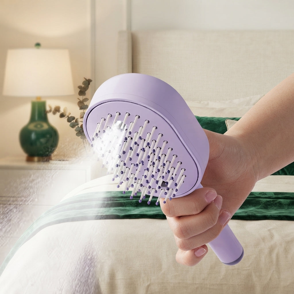PÚRIVA MistGlow™ Red Light Ionic Spray Hairbrush