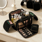 PÚRIVA PlushCarry™ Double-Wide Makeup & Toiletry Bag