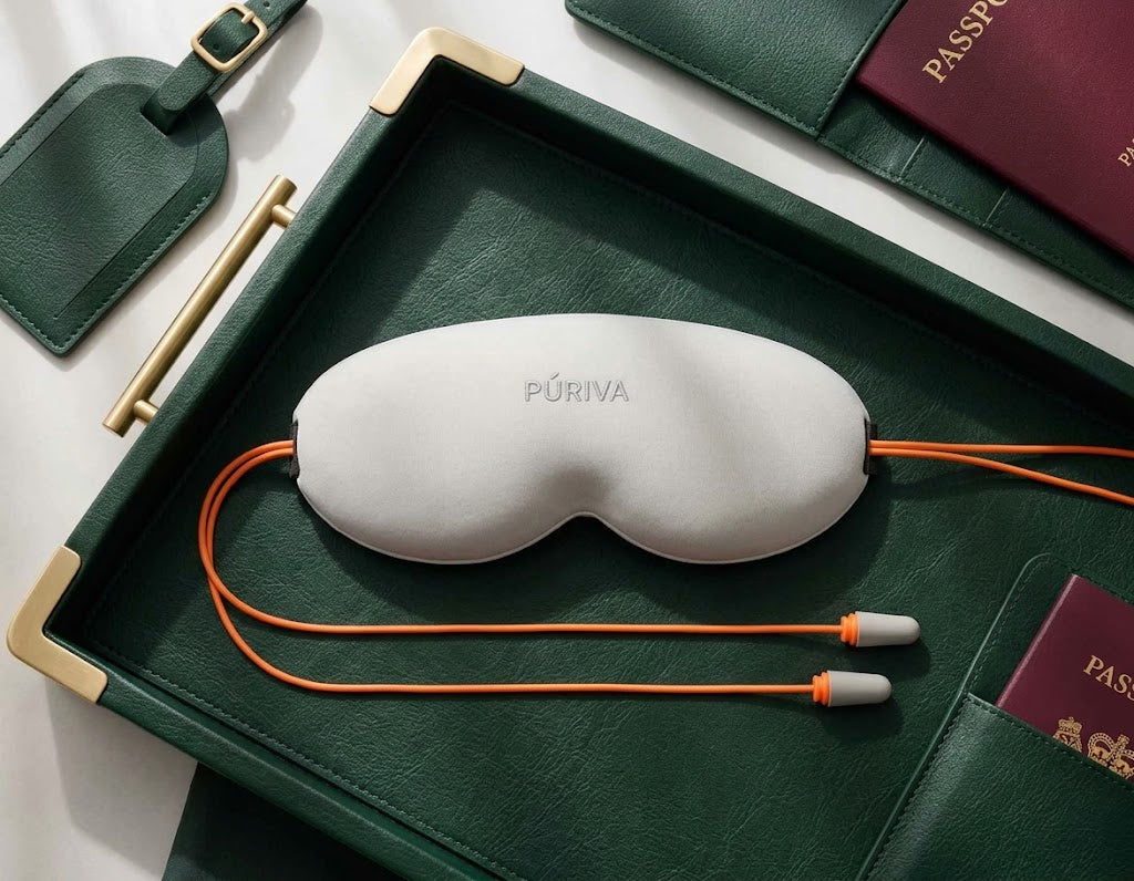 PÚRIVA DreamQuiet™ 3D Contoured Sleep Mask with Earplugs