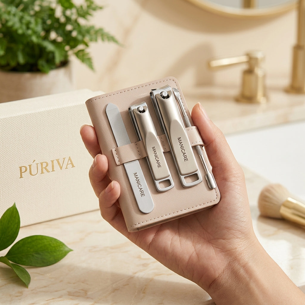 PÚRIVA NailEdge™ High-Carbon Steel Manicure & Pedicure Set