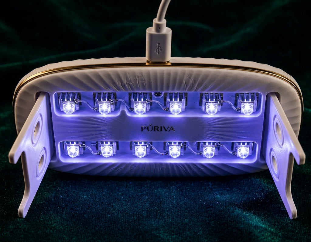 PÚRIVA NailGlow™ Foldable 12-LED Nail Drying Lamp