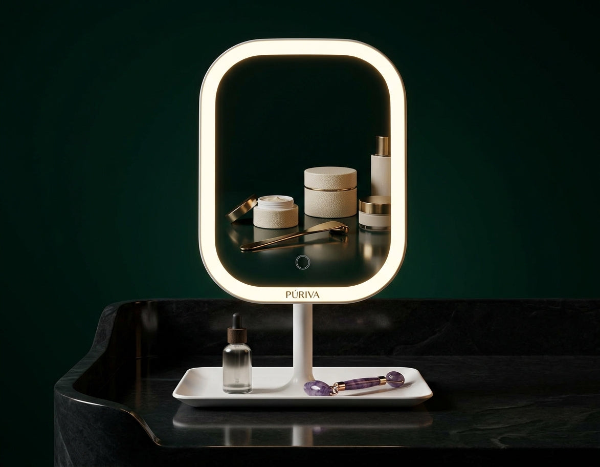 PÚRIVA LumiView™ 3-Mode Rechargeable LED Makeup Mirror
