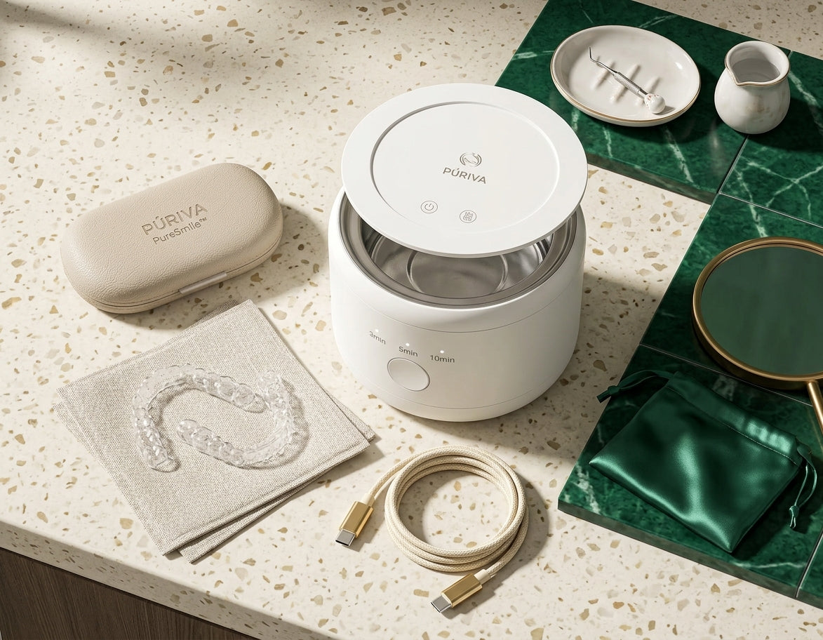PÚRIVA PureSmile™ 3-Mode Rechargeable Retainer & Denture Cleaner
