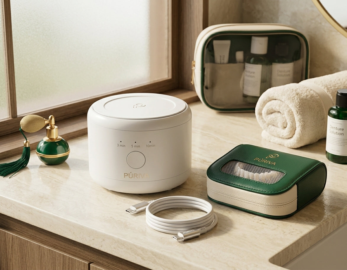 PÚRIVA PureSmile™ 3-Mode Rechargeable Retainer & Denture Cleaner