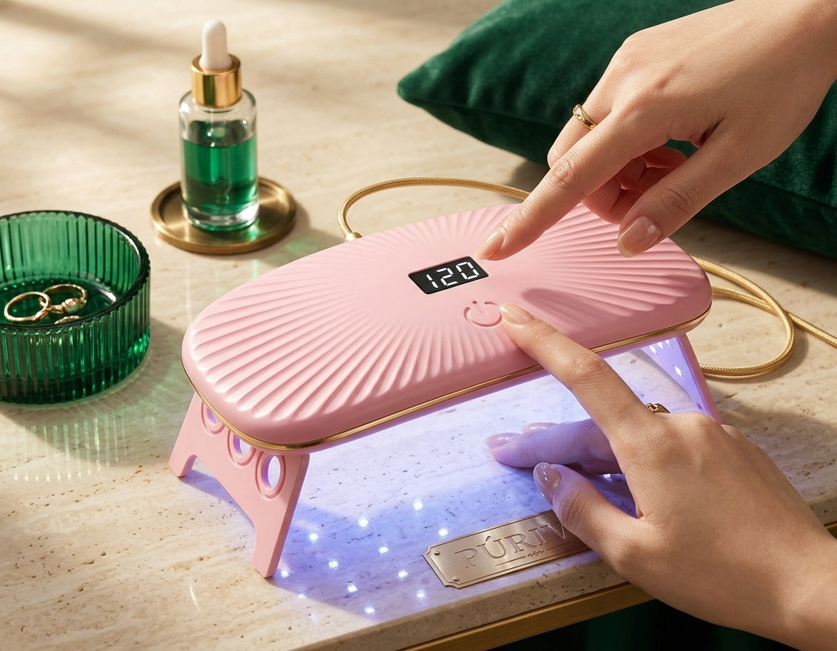 PÚRIVA NailGlow™ Foldable 12-LED Nail Drying Lamp