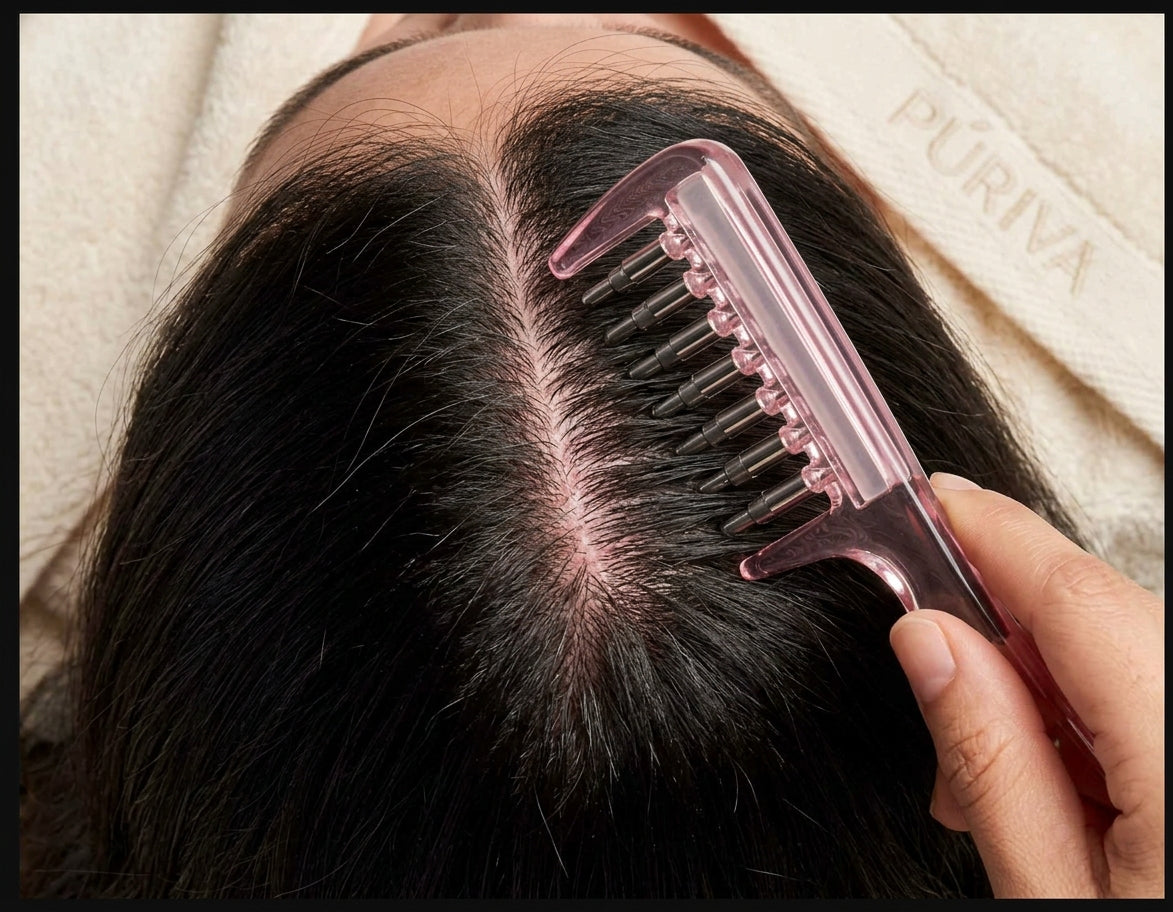 PÚRIVA RootFlow™ Scalp Serum Applicator Comb