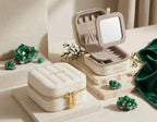 PÚRIVA JewelNest™ Velvet-Lined Travel Jewellery Box with Mirror