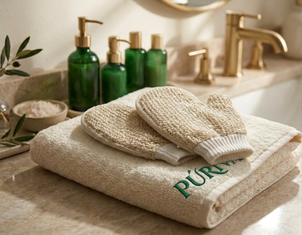 PÚRIVA Exfoliate™ Shower Gloves
