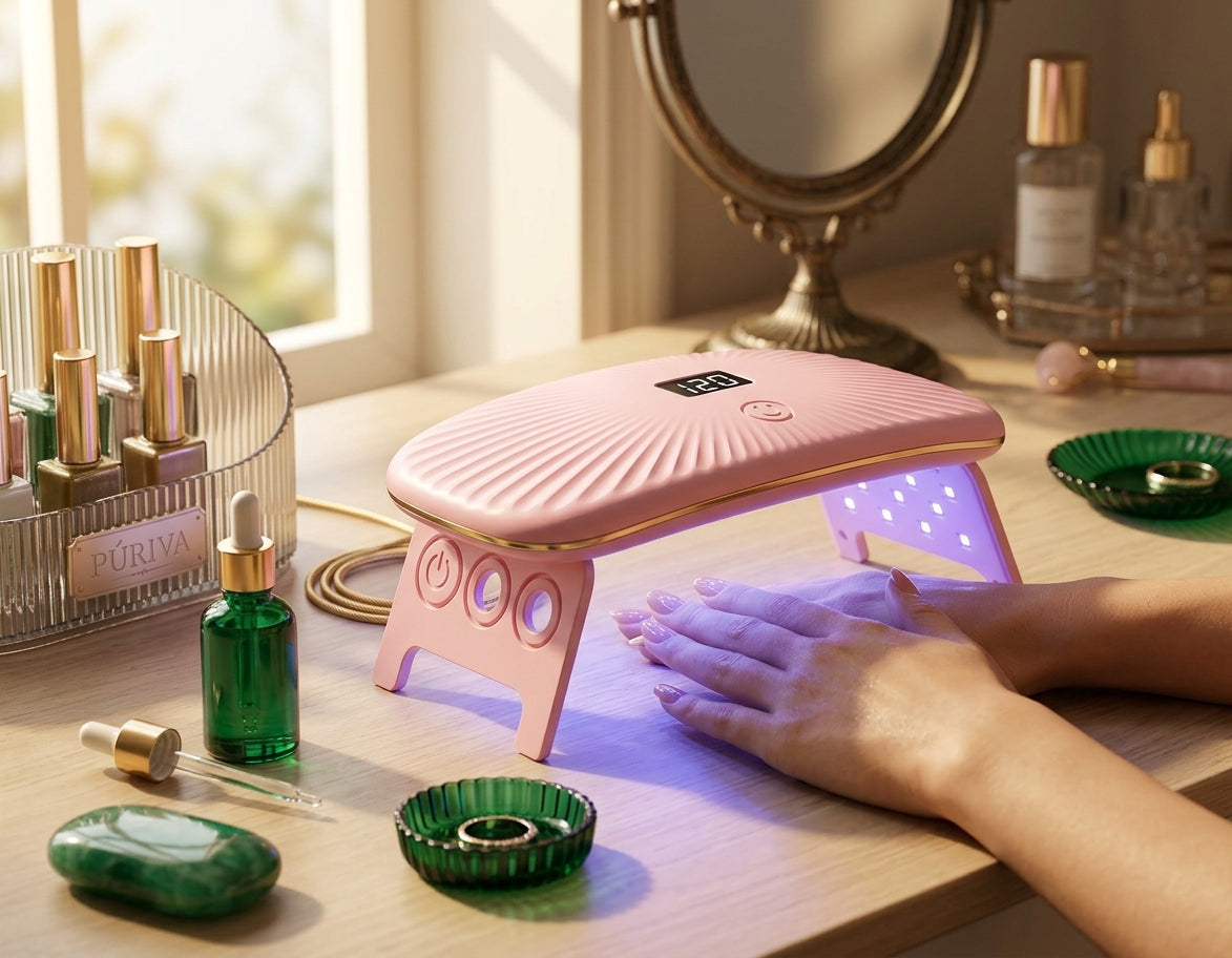 PÚRIVA NailGlow™ Foldable 12-LED Nail Drying Lamp