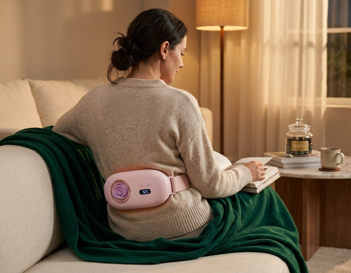PÚRIVA WarmEase™ Rechargeable Menstrual Heating & Massage Belt