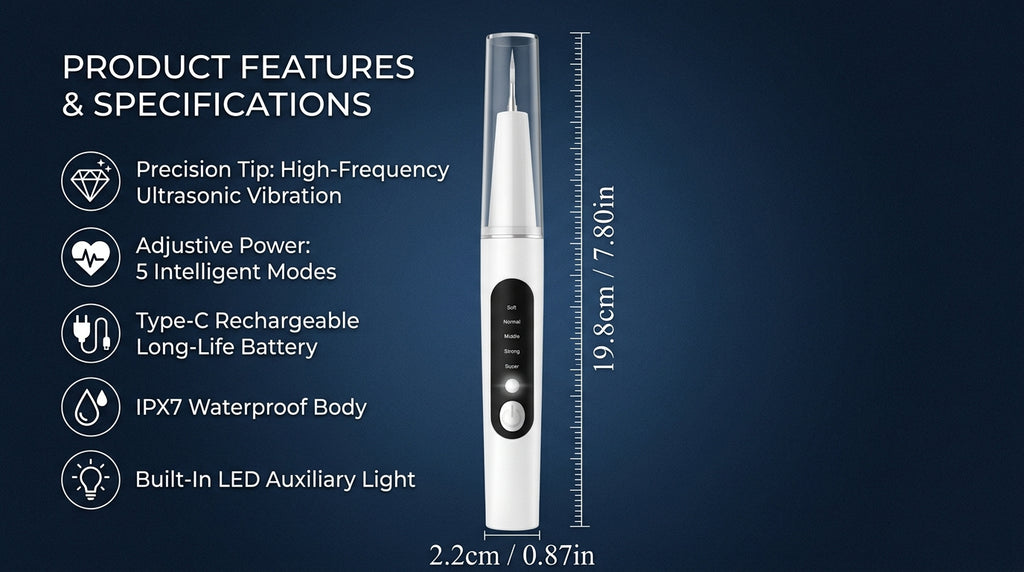 PÚRIVA DentaPro™ 5-Mode LED Dental Cleaner