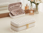 PÚRIVA JewelNest™ Velvet-Lined Travel Jewellery Box with Mirror