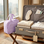 PÚRIVA PlushCarry™ Double-Wide Makeup & Toiletry Bag