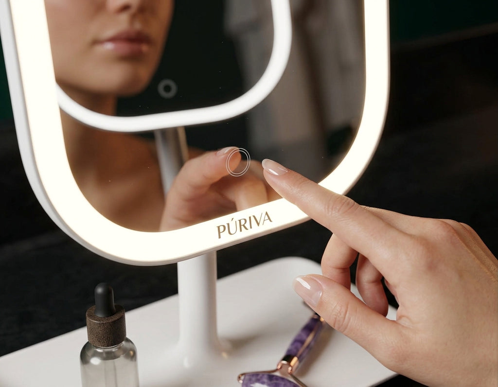 PÚRIVA LumiView™ 3-Mode Rechargeable LED Makeup Mirror