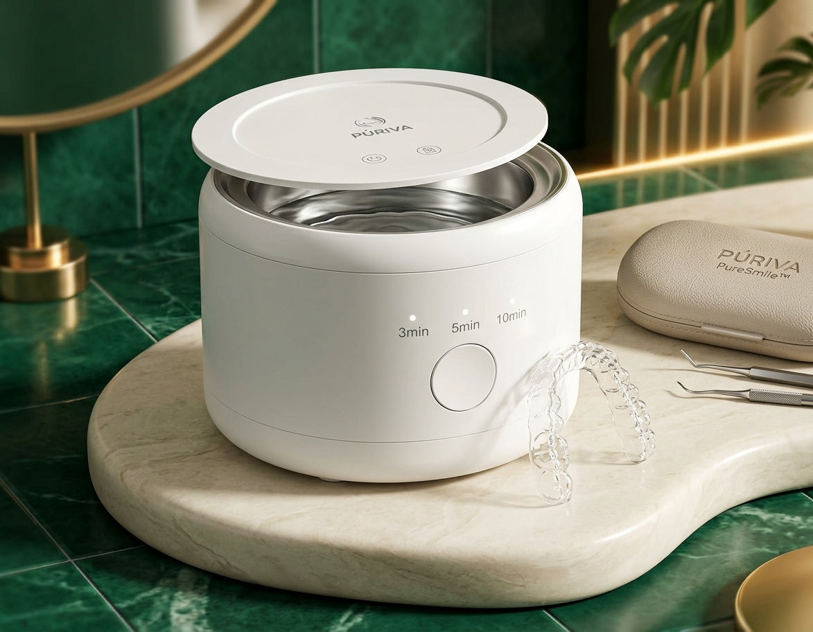 PÚRIVA PureSmile™ 3-Mode Rechargeable Retainer & Denture Cleaner