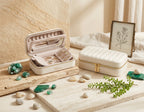 PÚRIVA JewelNest™ Velvet-Lined Travel Jewellery Box with Mirror