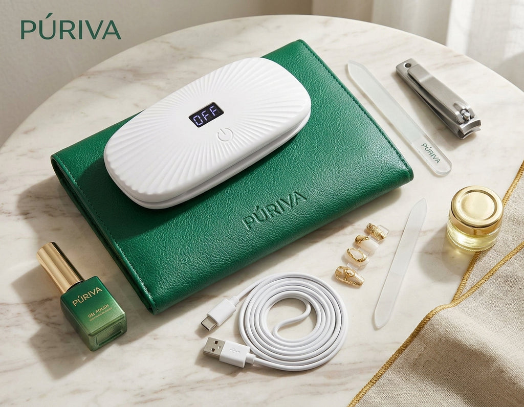 PÚRIVA NailGlow™ Foldable 12-LED Nail Drying Lamp