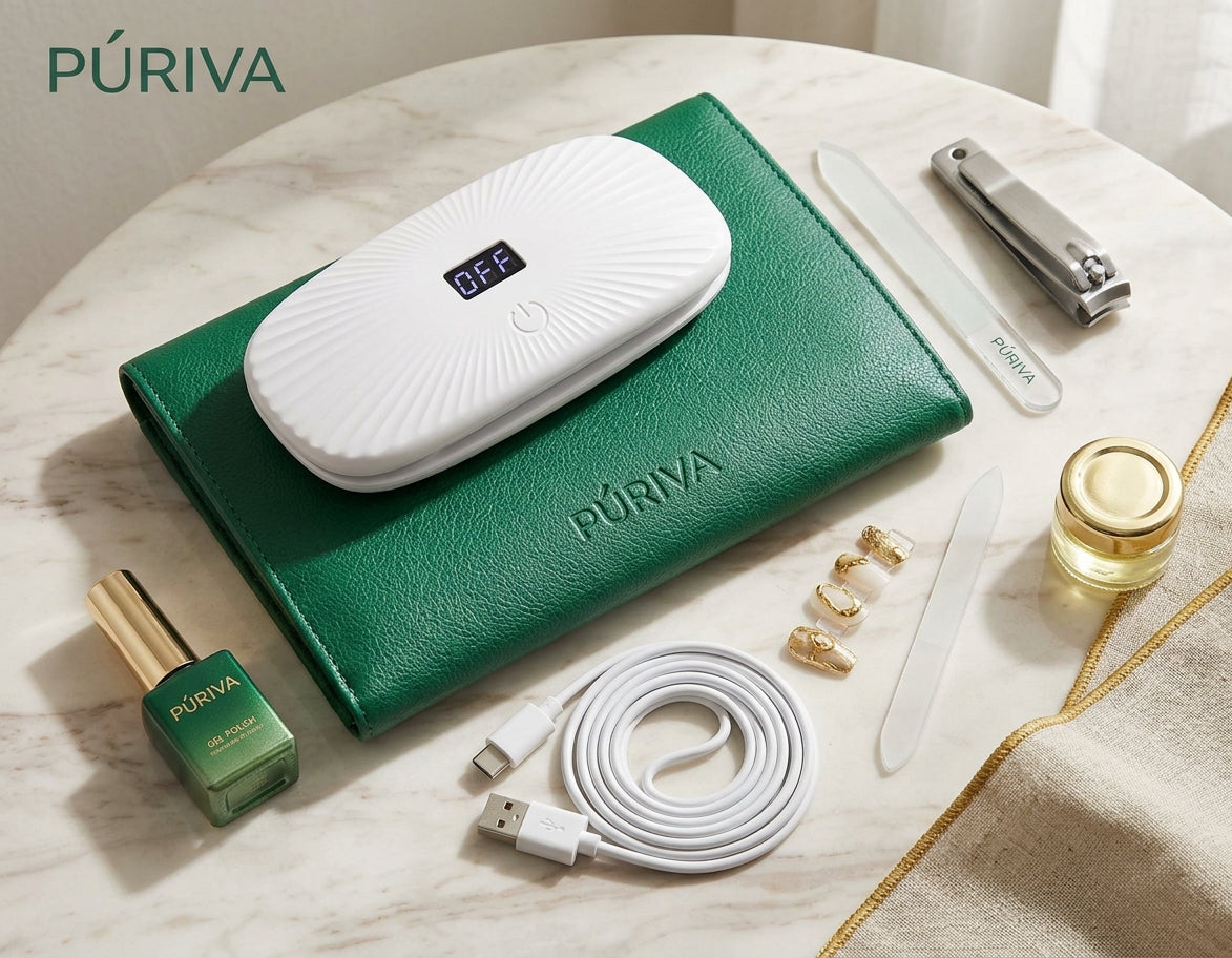 PÚRIVA NailGlow™ Foldable 12-LED Nail Drying Lamp