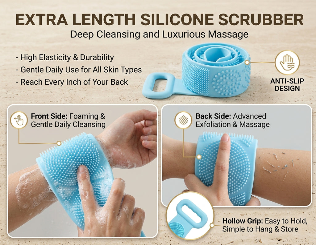 PÚRIVA Reach™ Silicone Back Scrubber