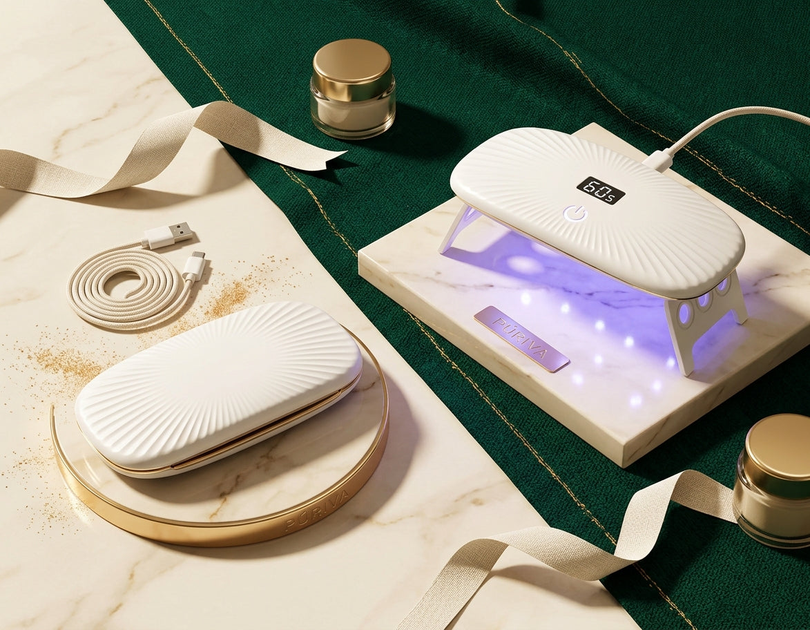 PÚRIVA NailGlow™ Foldable 12-LED Nail Drying Lamp