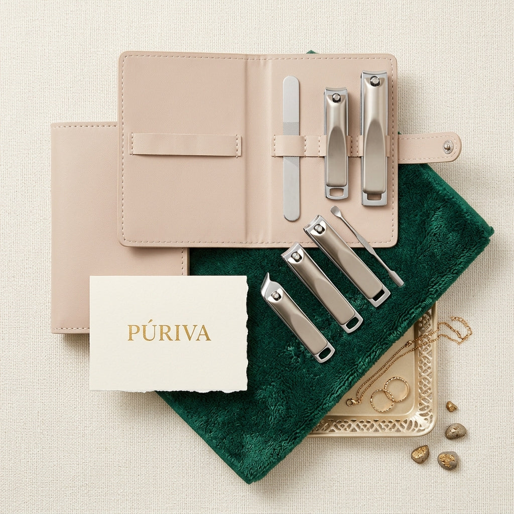 PÚRIVA NailEdge™ High-Carbon Steel Manicure & Pedicure Set