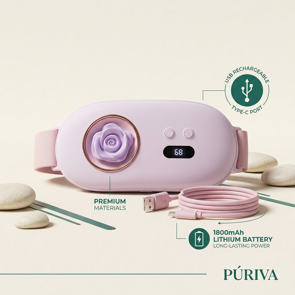 PÚRIVA WarmEase™ Rechargeable Menstrual Heating & Massage Belt